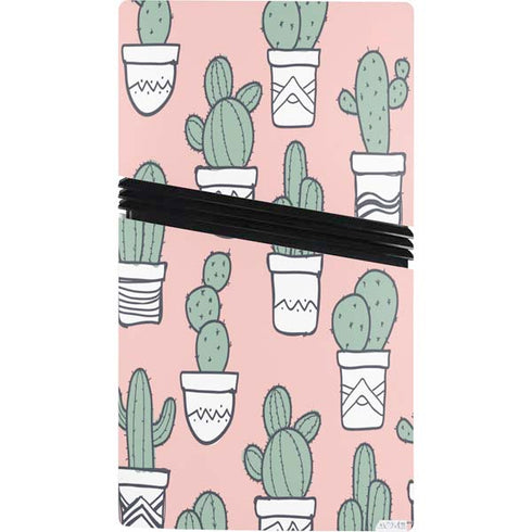 Pink Cactus PS5 Pro Console Skin
